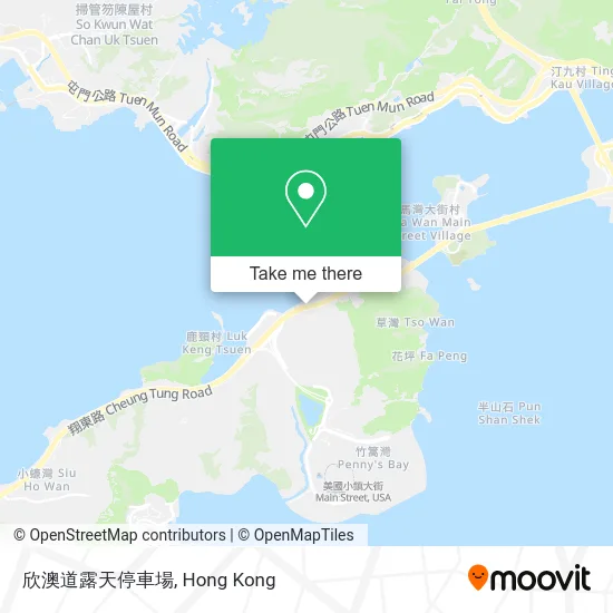 欣澳道露天停車場 map
