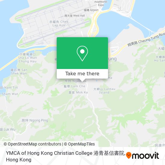 YMCA of Hong Kong Christian College 港青基信書院 map