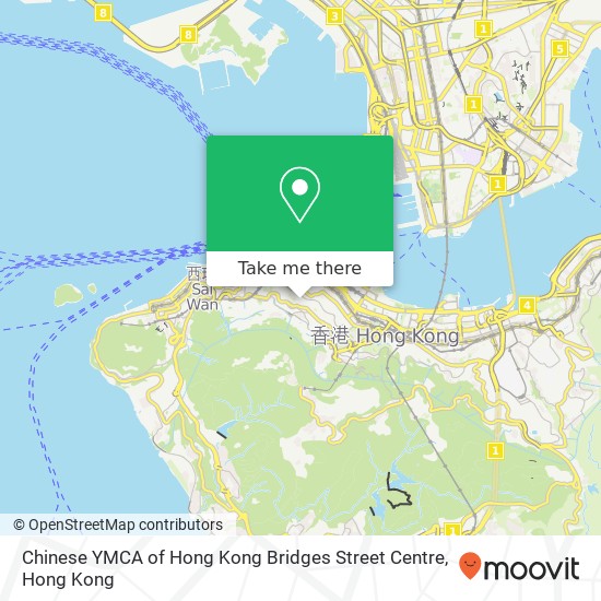 Chinese YMCA of Hong Kong Bridges Street Centre map