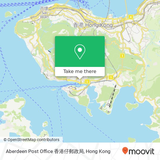 Aberdeen Post Office 香港仔郵政局地圖