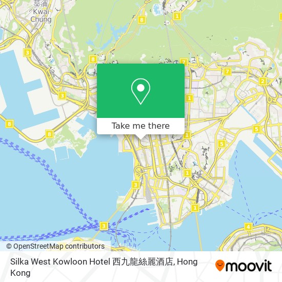 Silka West Kowloon Hotel 西九龍絲麗酒店地圖