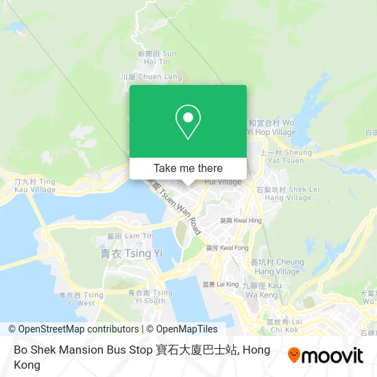 Bo Shek Mansion Bus Stop 寶石大廈巴士站 map
