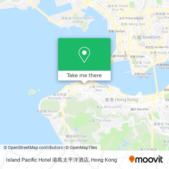 Island Pacific Hotel 港島太平洋酒店地圖