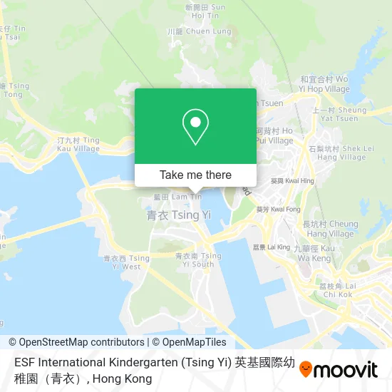 ESF International Kindergarten (Tsing Yi) 英基國際幼稚園（青衣） map