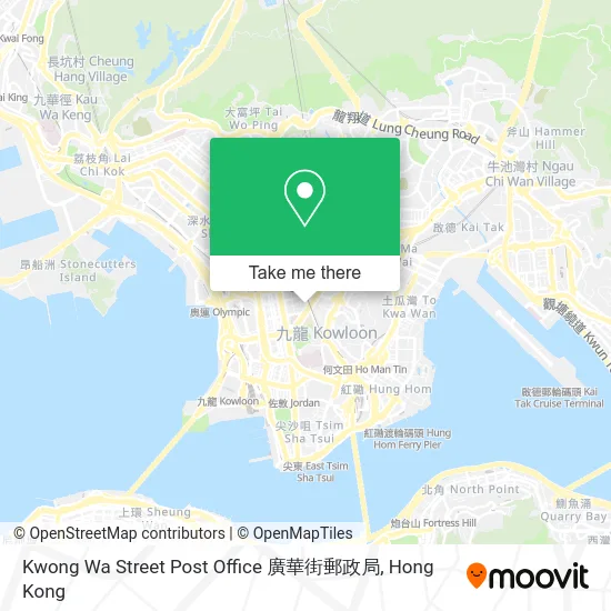 Kwong Wa Street Post Office 廣華街郵政局 map