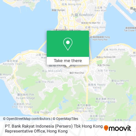 PT. Bank Rakyat Indonesia (Persero) Tbk Hong Kong Representative Office map