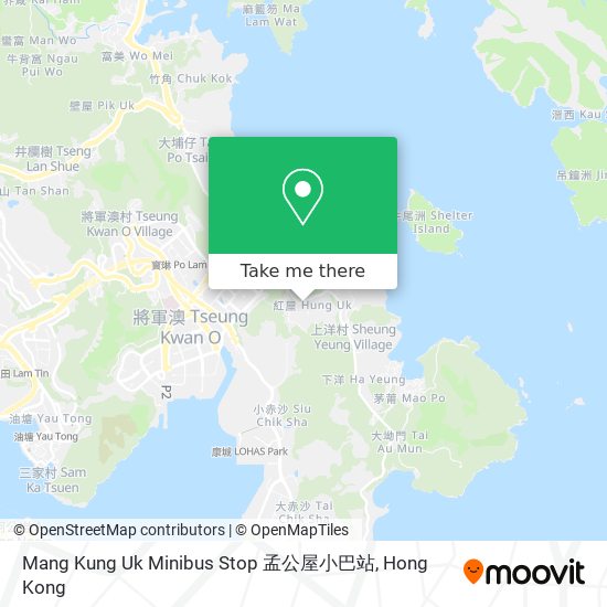 Mang Kung Uk Minibus Stop 孟公屋小巴站 map