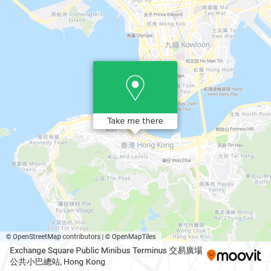 Exchange Square Public Minibus Terminus 交易廣場公共小巴總站 map