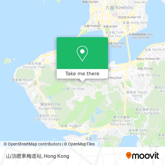 山頂纜車梅道站 map