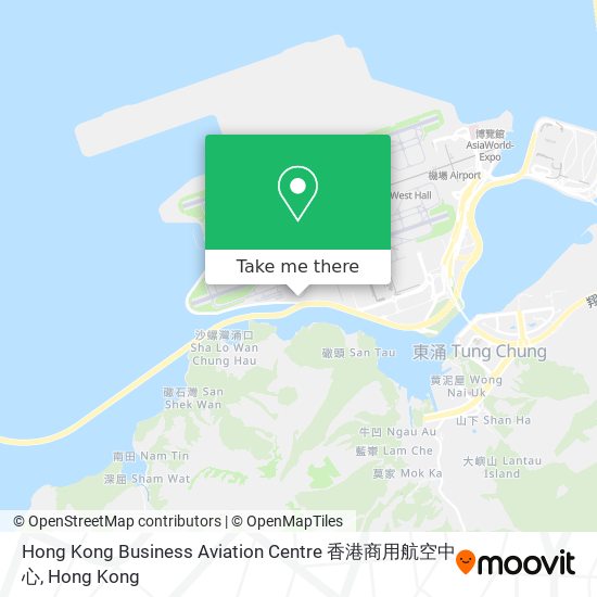 Hong Kong Business Aviation Centre 香港商用航空中心地圖