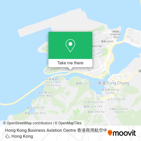Hong Kong Business Aviation Centre 香港商用航空中心地圖