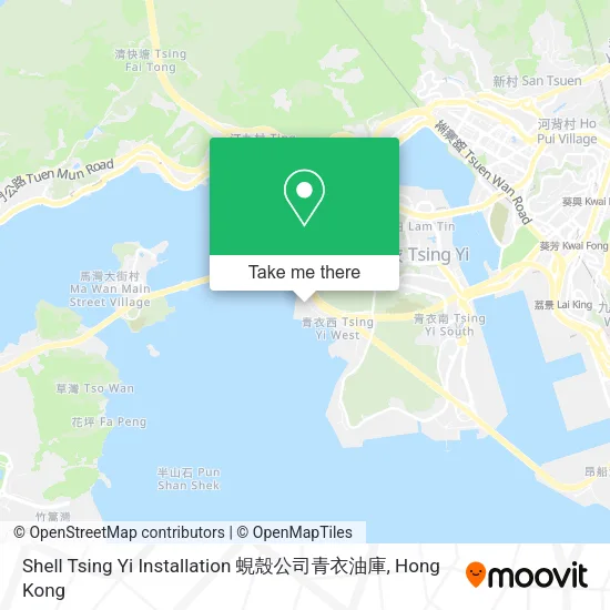 Shell Tsing Yi Installation 蜆殼公司青衣油庫 map