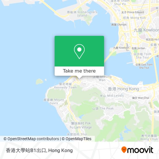 香港大學站B1出口 map