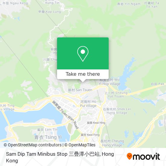 Sam Dip Tam Minibus Stop 三疊潭小巴站 map