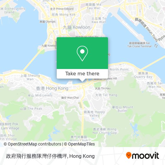 政府飛行服務隊灣仔停機坪 map