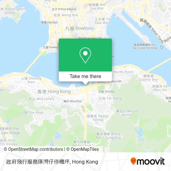 政府飛行服務隊灣仔停機坪 map