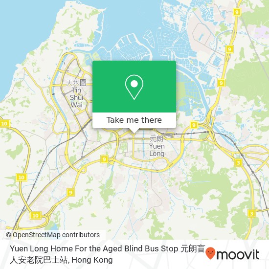 Yuen Long Home For the Aged Blind Bus Stop 元朗盲人安老院巴士站地圖