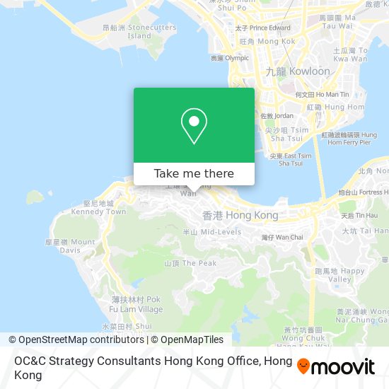OC&C Strategy Consultants Hong Kong Office map