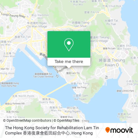 The Hong Kong Society for Rehabilitation Lam Tin Complex 香港復康會藍田綜合中心 map