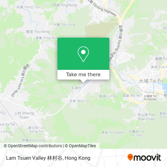 Lam Tsuen Valley 林村谷 map