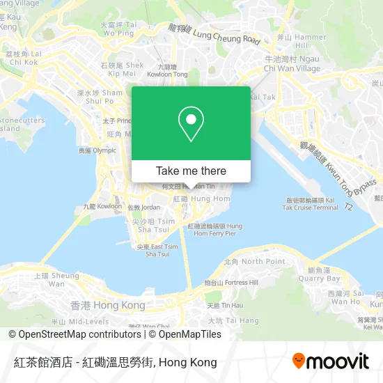 紅茶館酒店 - 紅磡溫思勞街地圖