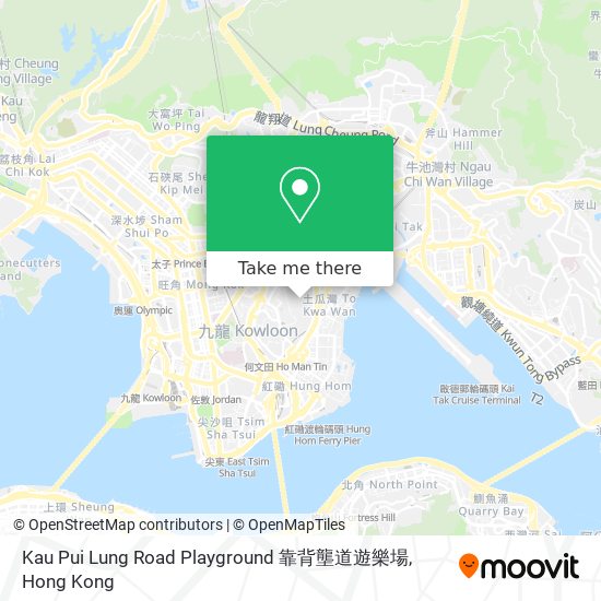 Kau Pui Lung Road Playground 靠背壟道遊樂場 map