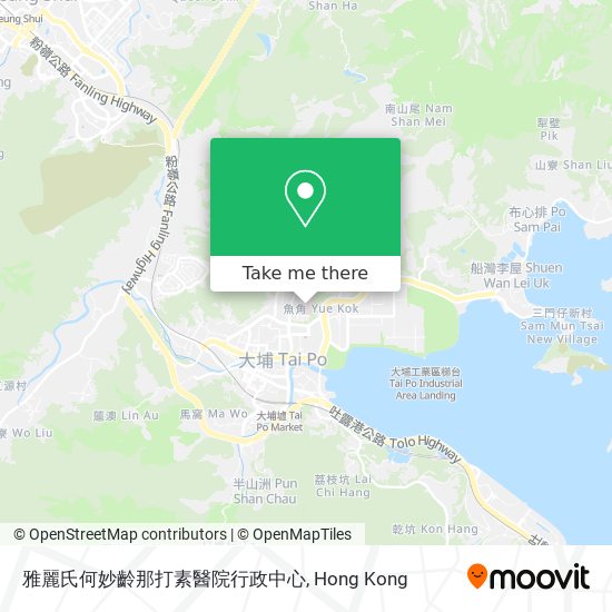 雅麗氏何妙齡那打素醫院行政中心 map