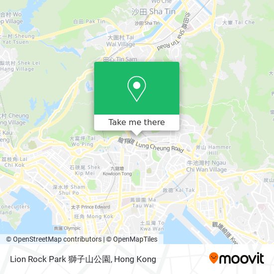 Lion Rock Park 獅子山公園 map