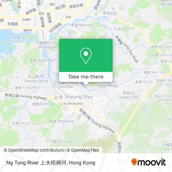 Ng Tung River 上水梧桐河 map