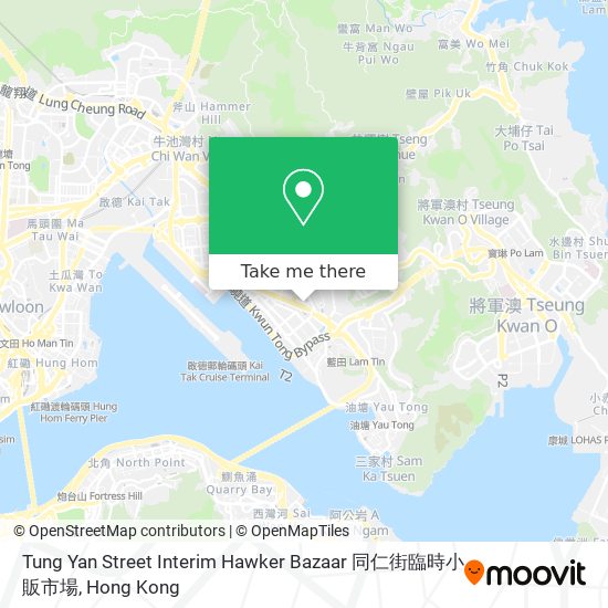Tung Yan Street Interim Hawker Bazaar 同仁街臨時小販市場 map