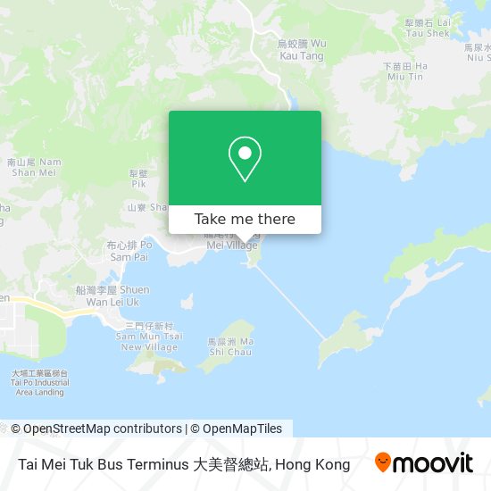 Tai Mei Tuk Bus Terminus 大美督總站 map