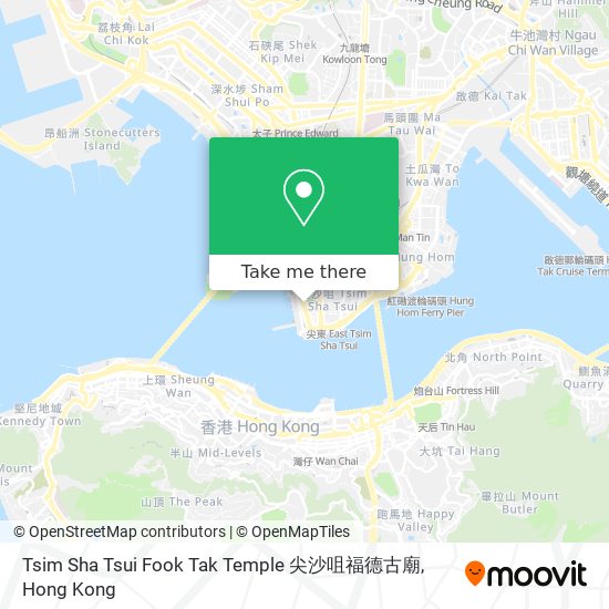 Tsim Sha Tsui Fook Tak Temple 尖沙咀福德古廟地圖