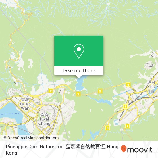 Pineapple Dam Nature Trail 菠蘿壩自然教育徑 map