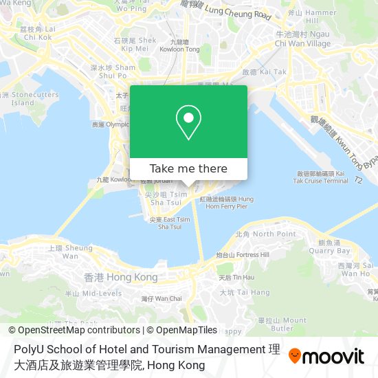 PolyU School of Hotel and Tourism Management 理大酒店及旅遊業管理學院地圖