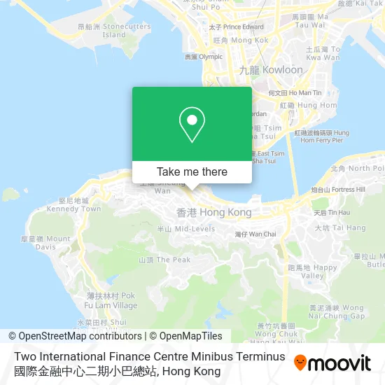 Two International Finance Centre Minibus Terminus 國際金融中心二期小巴總站 map