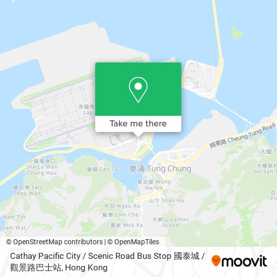Cathay Pacific City / Scenic Road Bus Stop 國泰城 / 觀景路巴士站 map