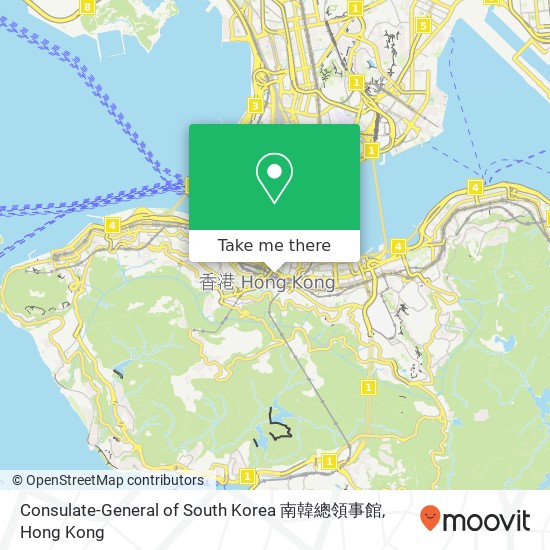 Consulate-General of South Korea 南韓總領事館 map