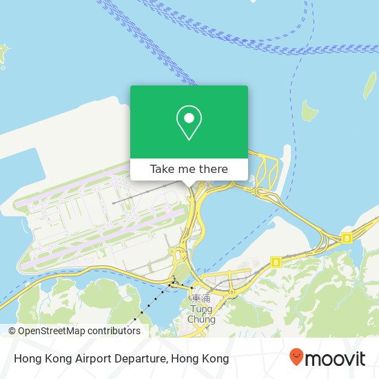 Hong Kong Airport Departure map