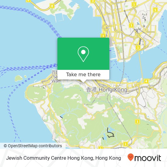 Jewish Community Centre Hong Kong map