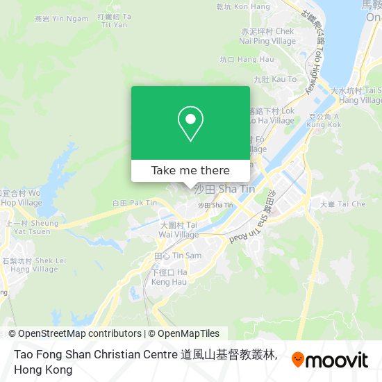 Tao Fong Shan Christian Centre 道風山基督教叢林 map