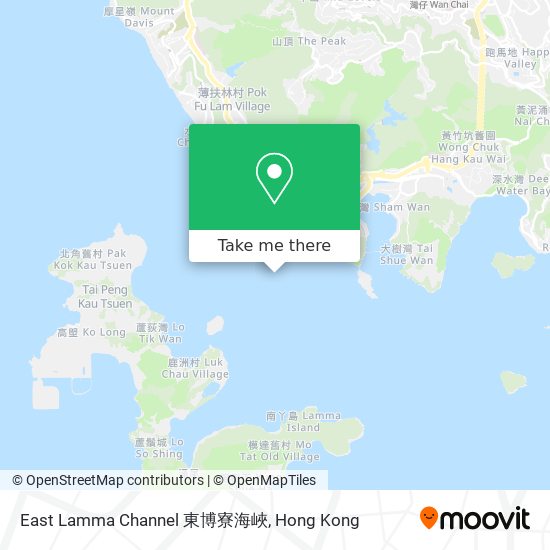 East Lamma Channel 東博寮海峽地圖
