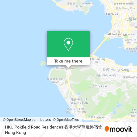 HKU Pokfield Road Residences 香港大學蒲飛路宿舍 map