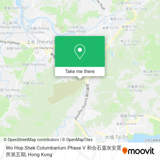 Wo Hop Shek Columbarium Phase V 和合石靈灰安置所第五期地圖