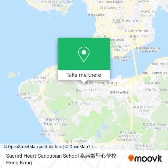 Sacred Heart Canossian School 嘉諾撒聖心學校 map