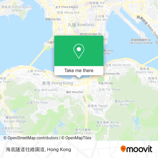 海底隧道往維園道 map