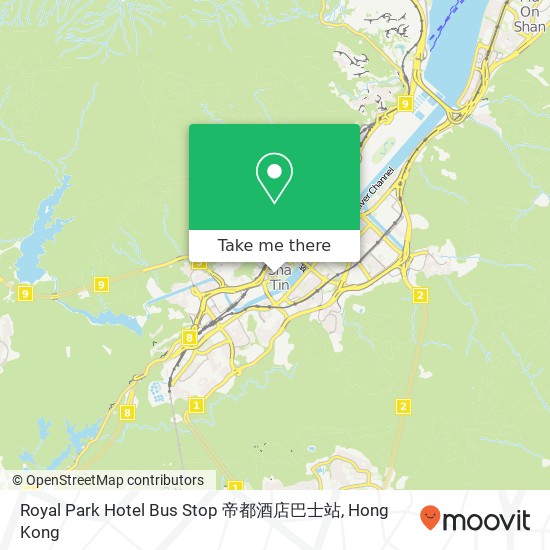 Royal Park Hotel Bus Stop 帝都酒店巴士站 map