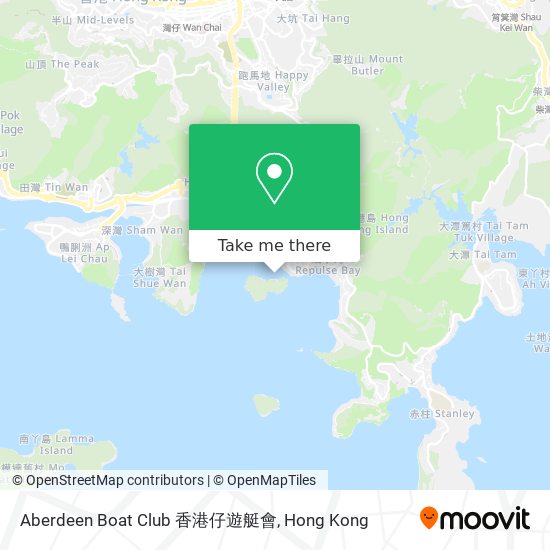 Aberdeen Boat Club 香港仔遊艇會地圖