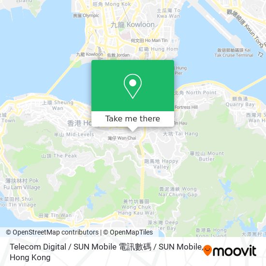 Telecom Digital / SUN Mobile 電訊數碼 / SUN Mobile地圖