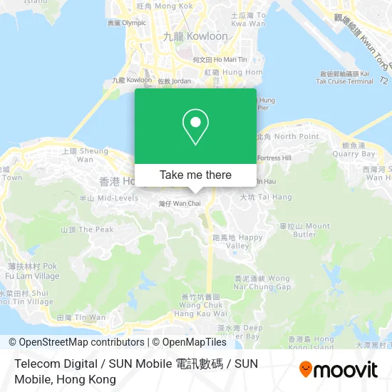 Telecom Digital / SUN Mobile 電訊數碼 / SUN Mobile地圖
