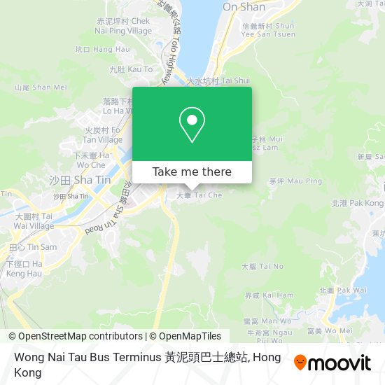 Wong Nai Tau Bus Terminus 黃泥頭巴士總站 map